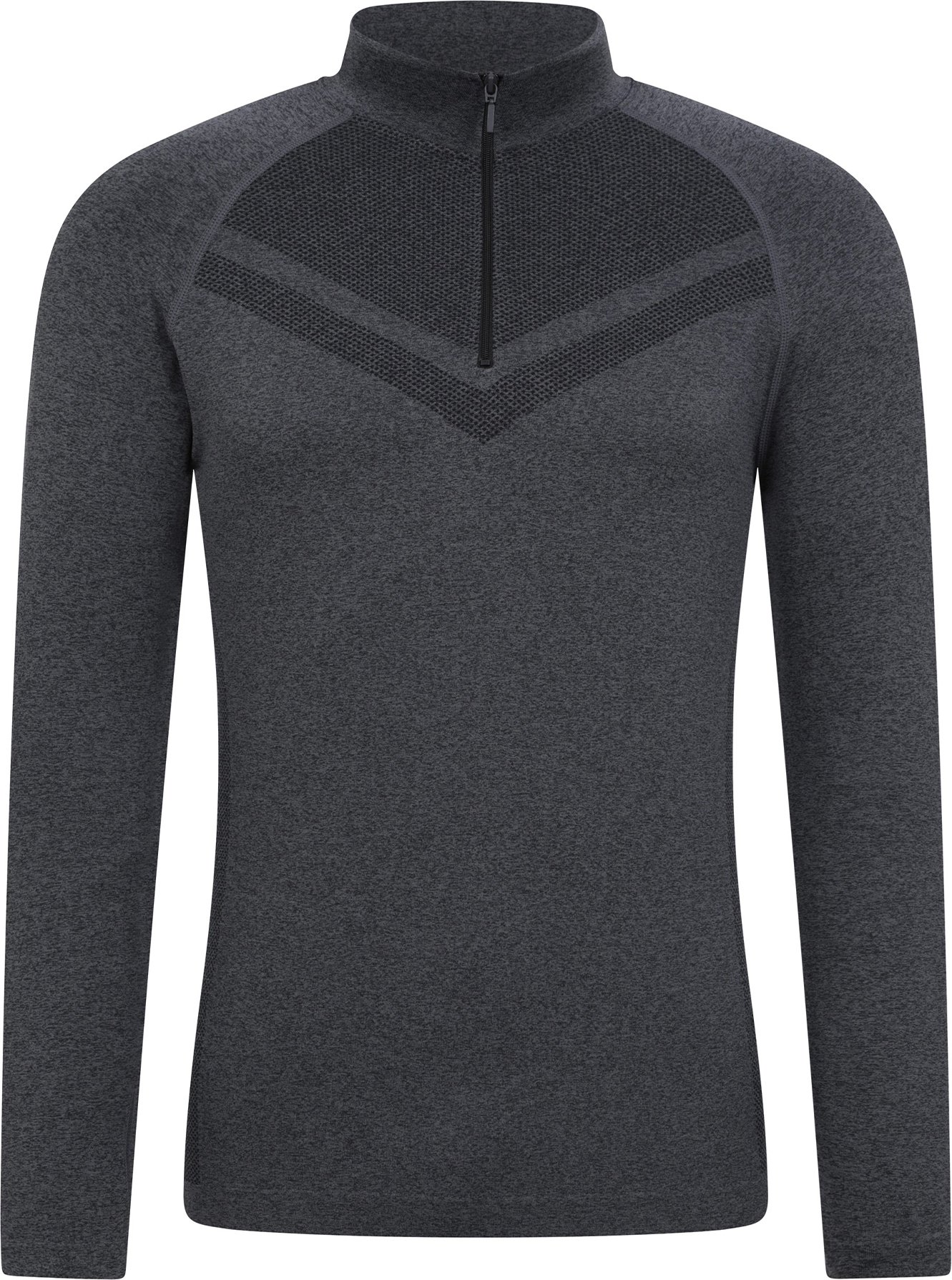 Mountain Warehouse - "Ventina" Base Layer Oberteil Reißverschluss für Herren (Holzkohle)