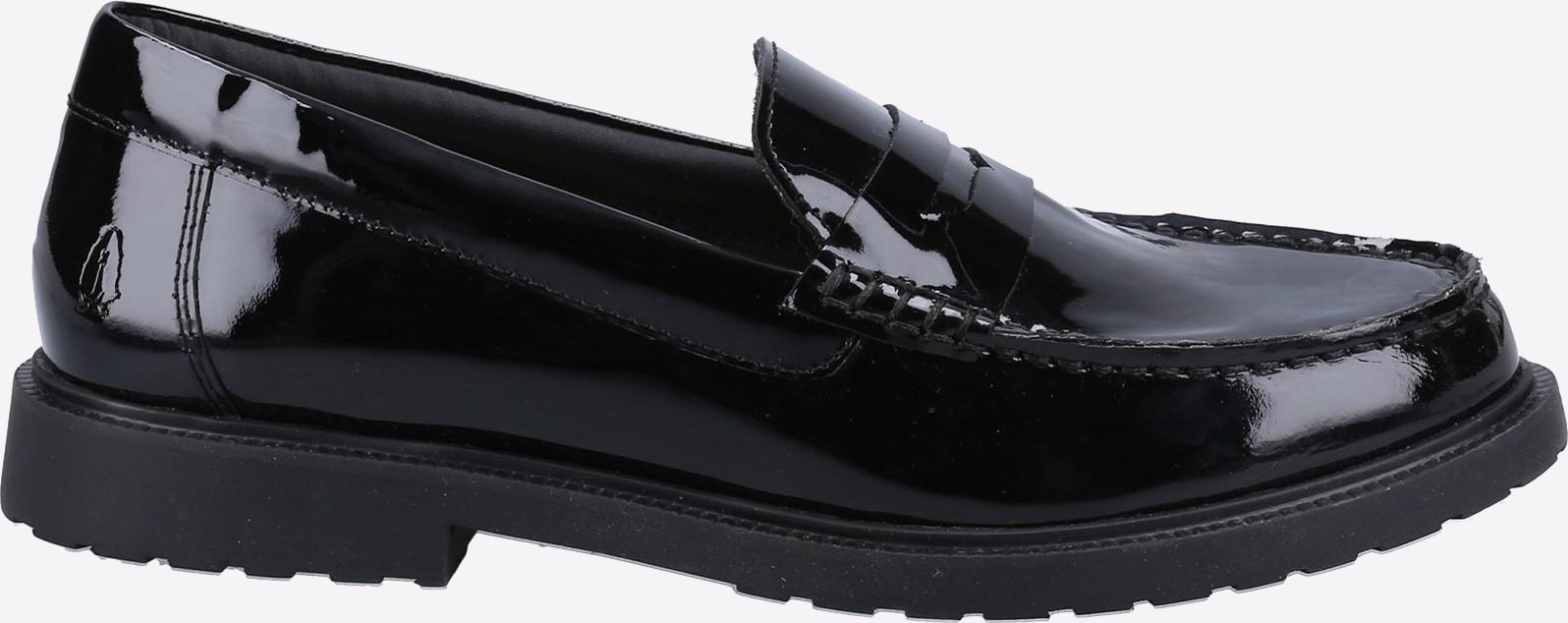 Thumbnail - Hush Puppies Verity Slip On Leder-Damen-Patent-Loafer In Schwarz
