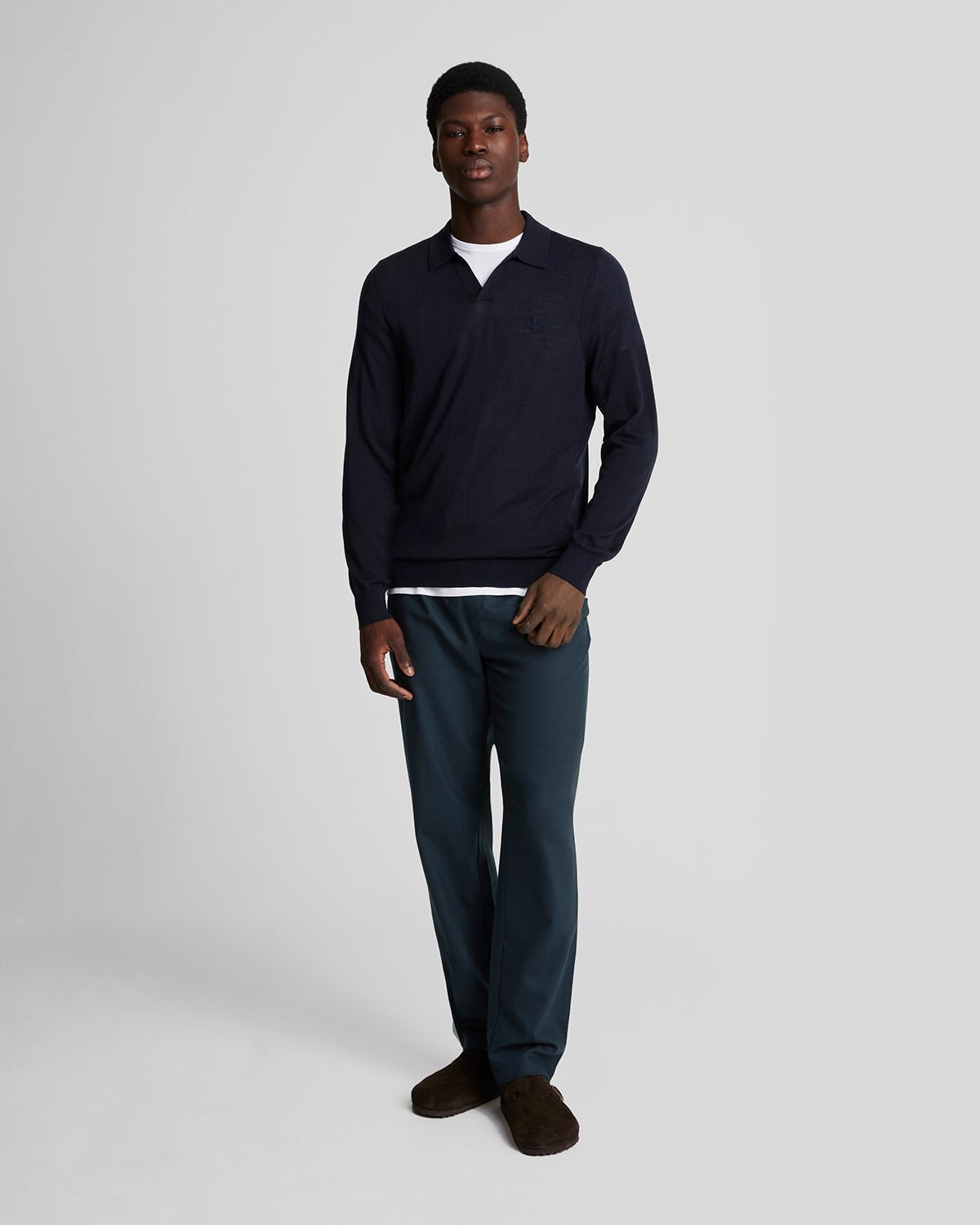 Lyle & Scott Tonales Adler Kordelzug Flanellhose - Dunkelmarine