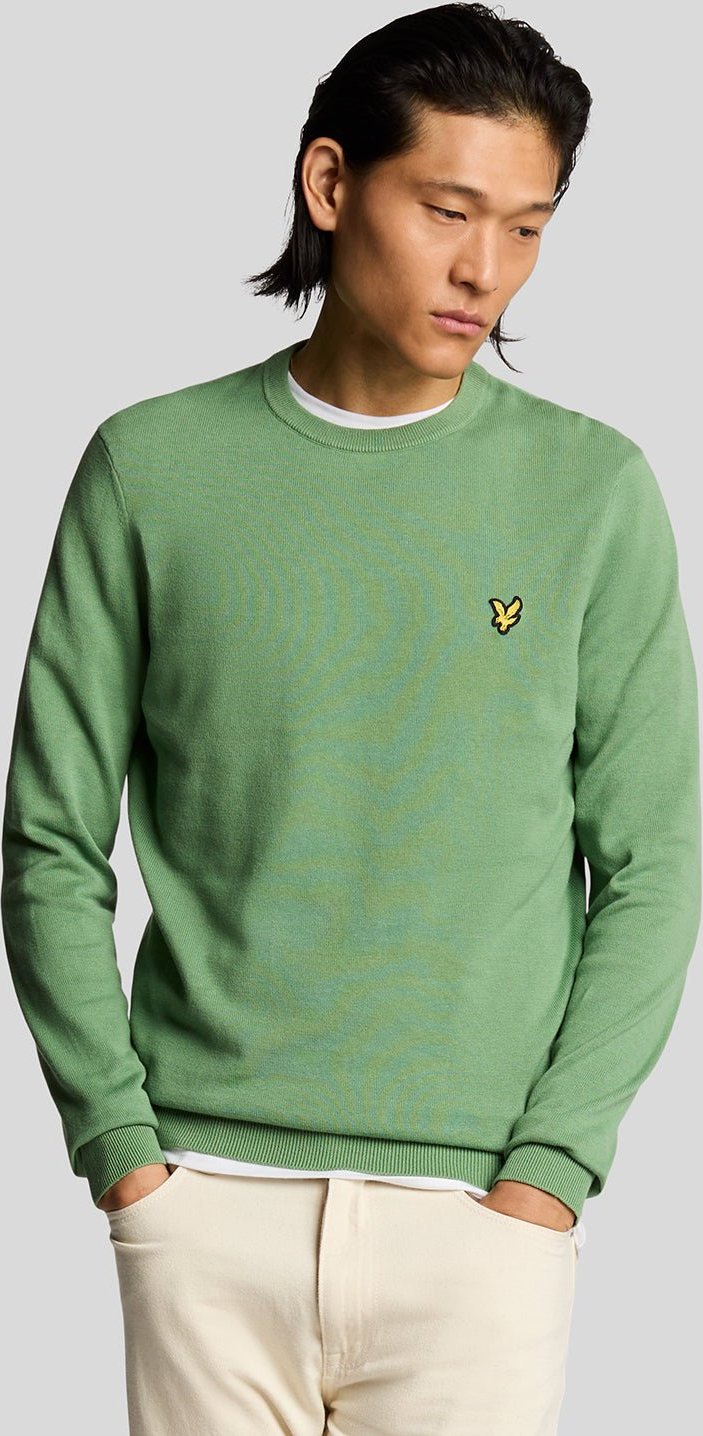 Thumbnail - Lyle & Scott Baumwollpullover mit Rundhalsausschnitt - Grün