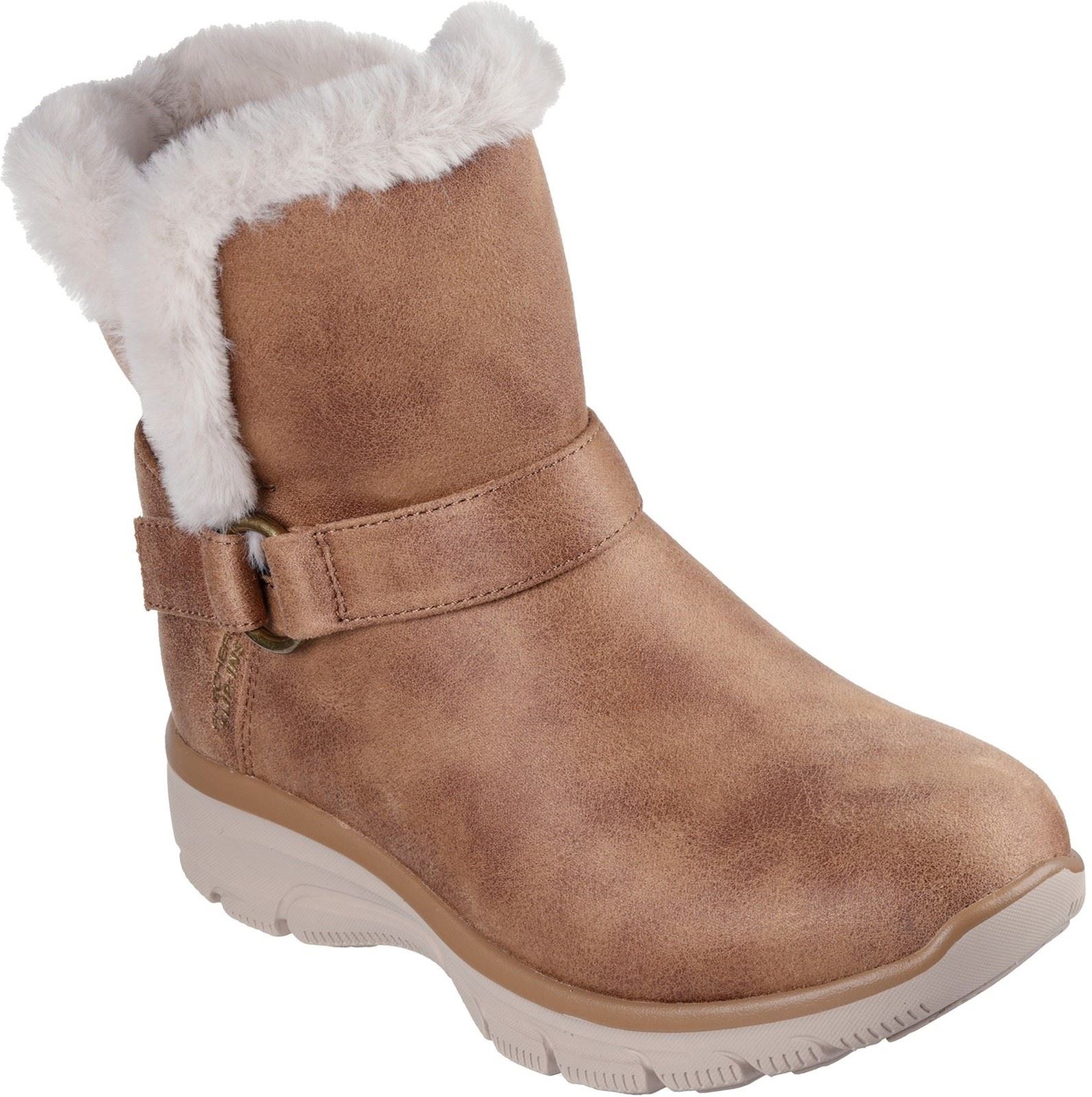 Thumbnail - Skechers Easy Going Dreamers Move Textil Damen Kastanienbraune Winter Stiefeletten