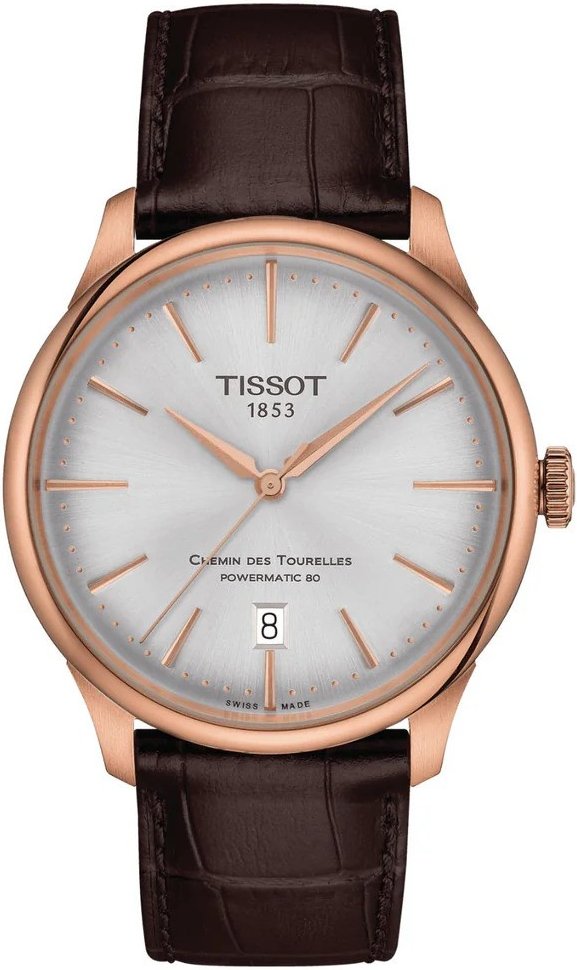 Tissot Chemin Des Tourelles Powermatic 80 Herrenbraun Uhr T1398073603100