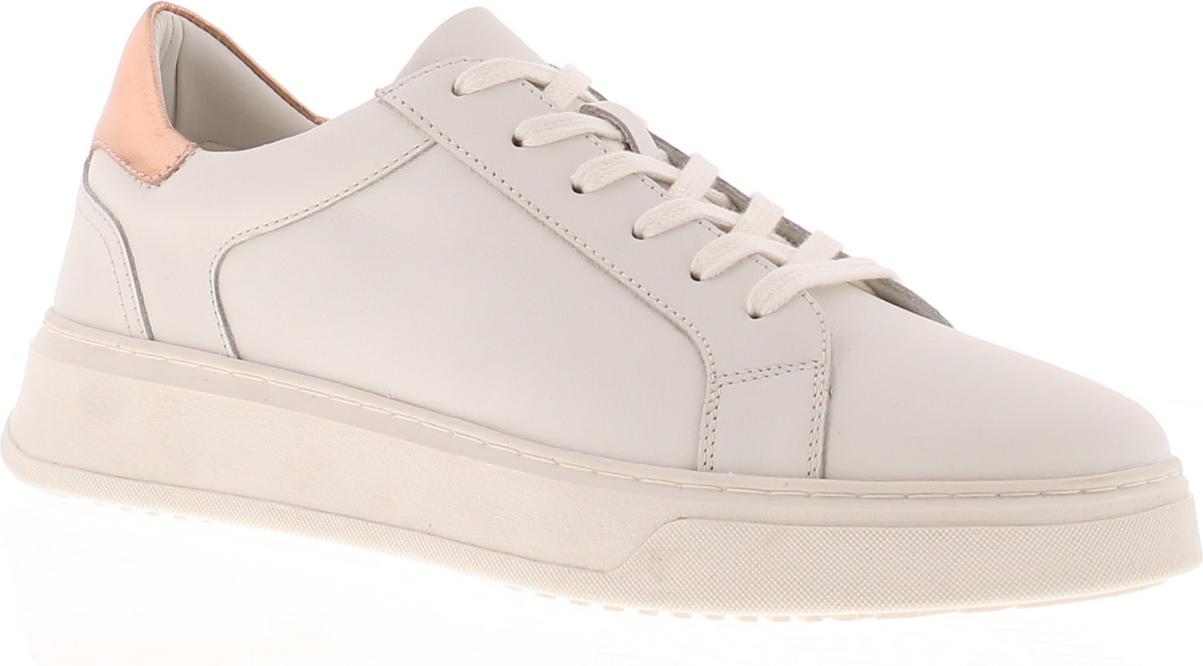 Hush Puppies Camille Leder Damen Weiße Turnschuhe