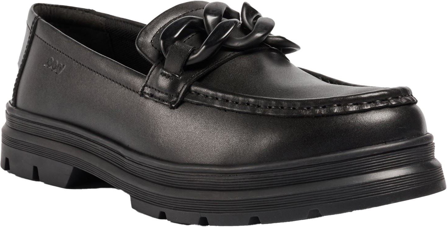 Pod Mina Mädchenschwarze Slipper Aus Leder