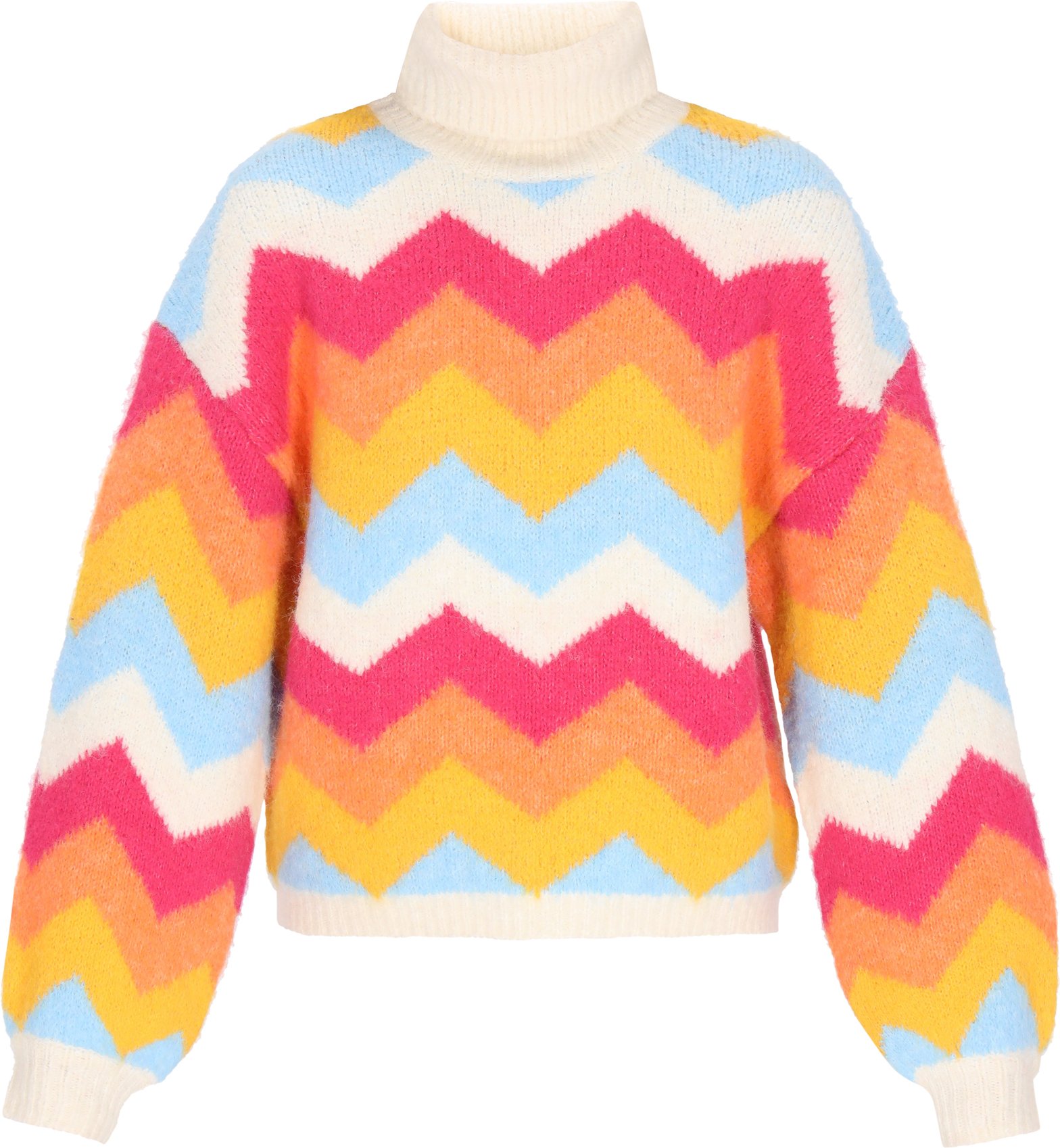 IZIA Pullover Frauen cremeweiß mehrfarbig