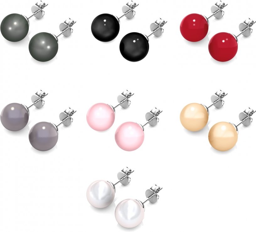 7 Tage bunte Perlenohrringe - Silber und Multi