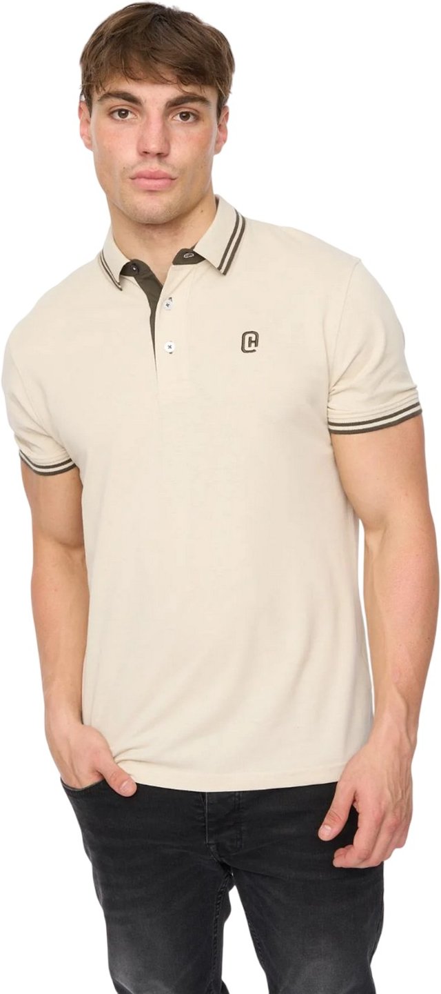 Crosshatch - "Mackerby" Poloshirt für Herren (Naturweiß)