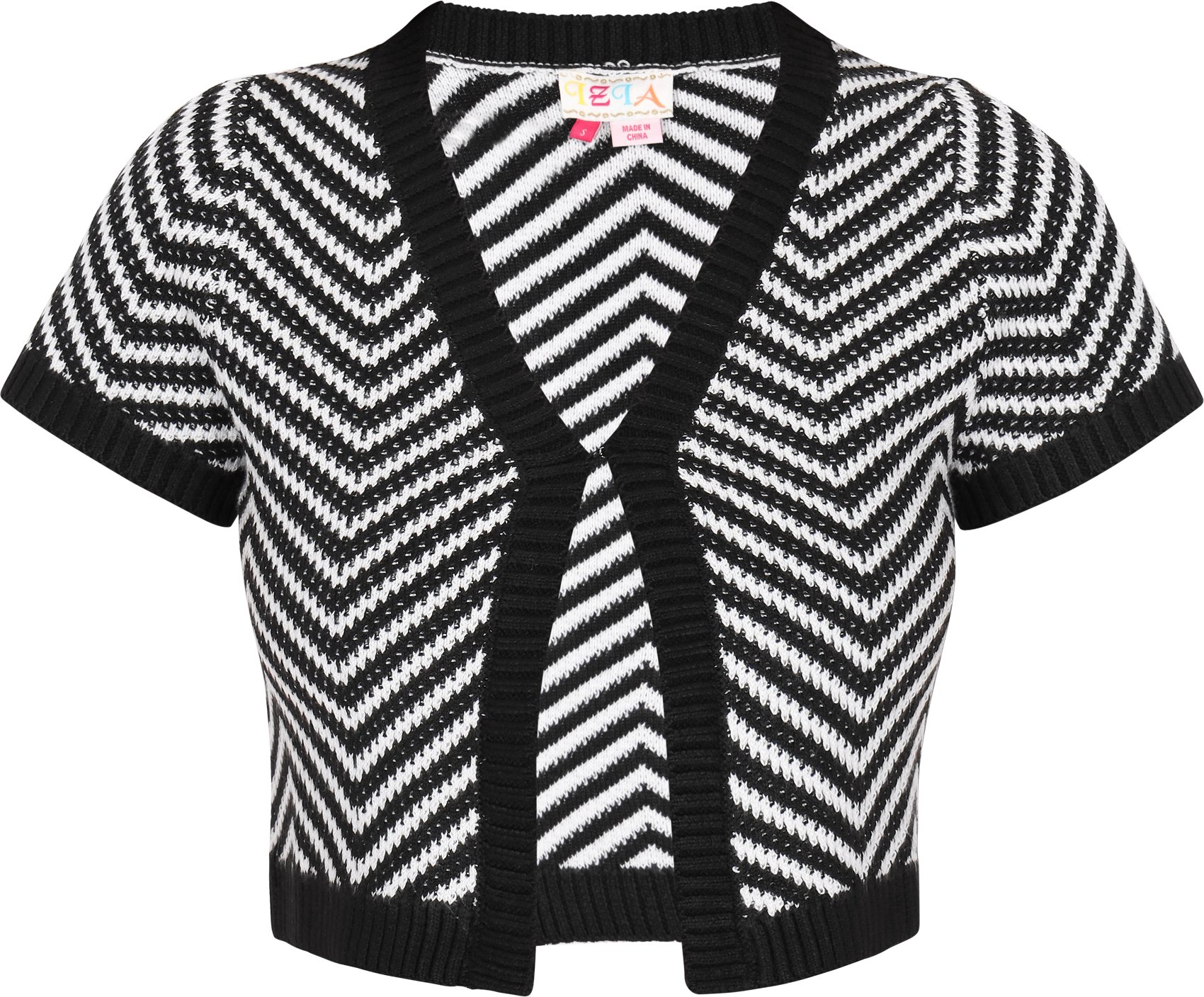 IZIA Strickjacke Frauen schwarz-weiß