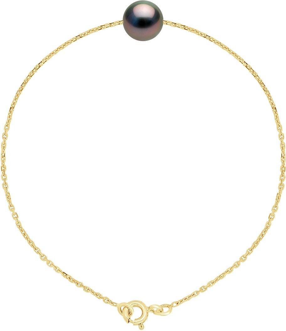 Armband echte Tahiti-Zuchtperle, rund, 8–9 mm