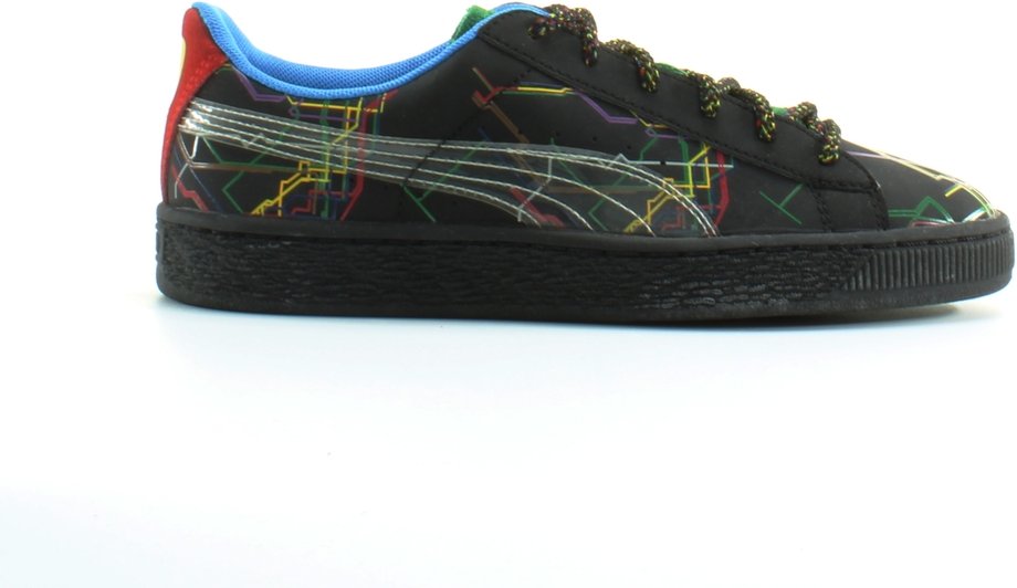 Thumbnail - Puma -Korb x Dee & Ricky Black Leder Herren Schnürungstrainer 361498 01