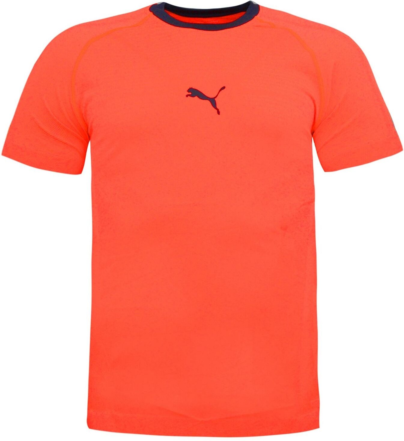 Puma Evotrg Herren EvoCnit Training Top Top Short Sleeve T-Shirt Fiery Coral 655332 06