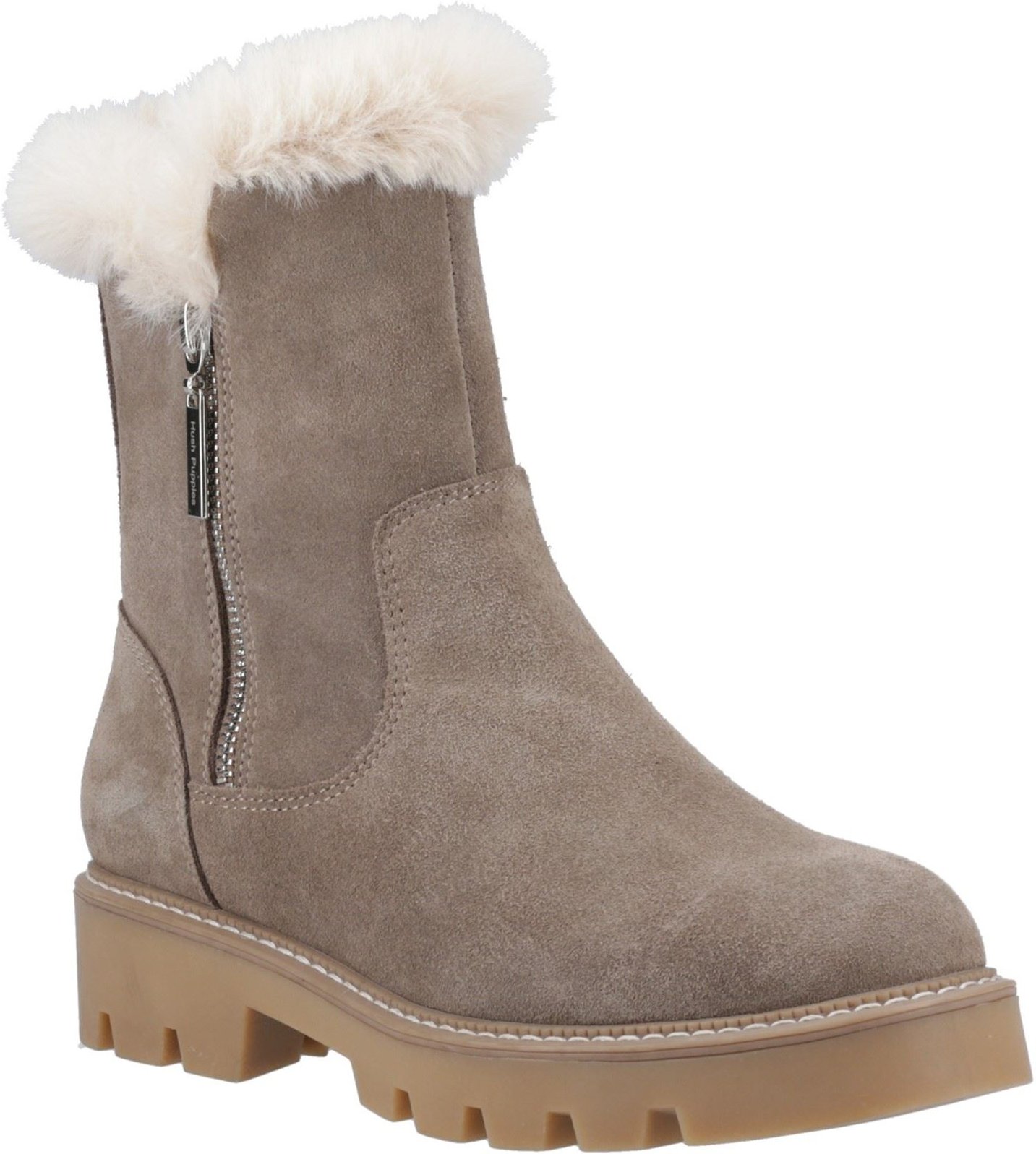 Thumbnail - Hush Puppies Ambre Damen Winter Stiefeletten aus Wildleder in Taupe