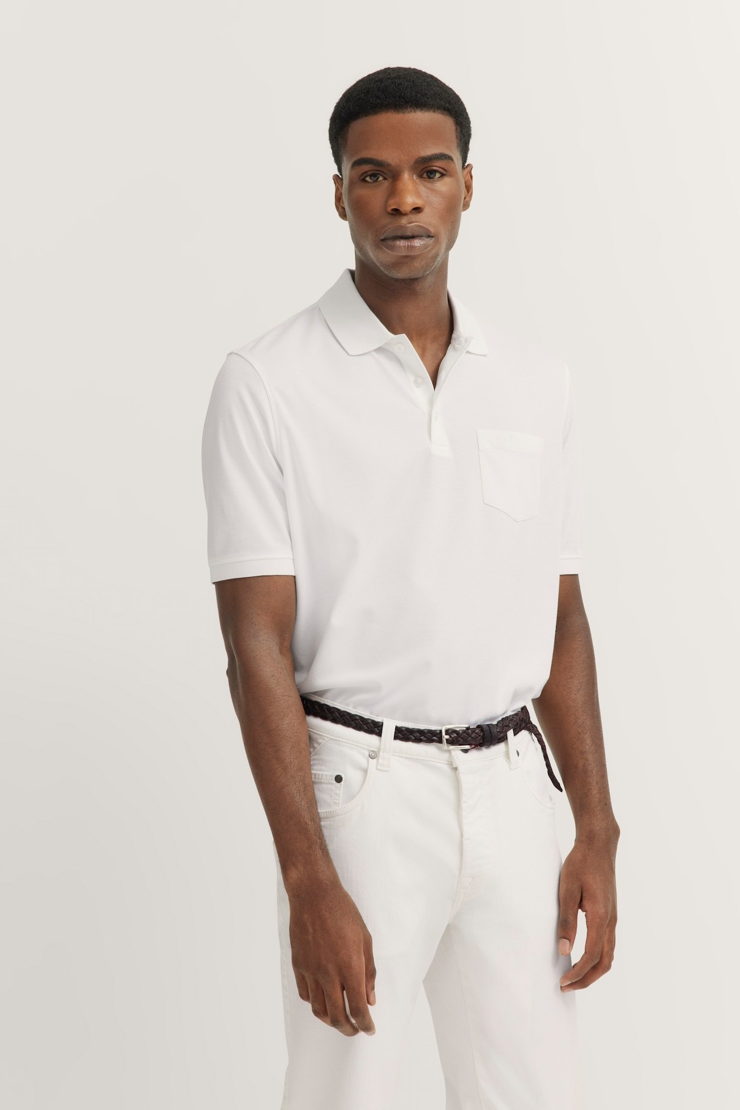 Bugatti Herren Polo mit Brusttasche