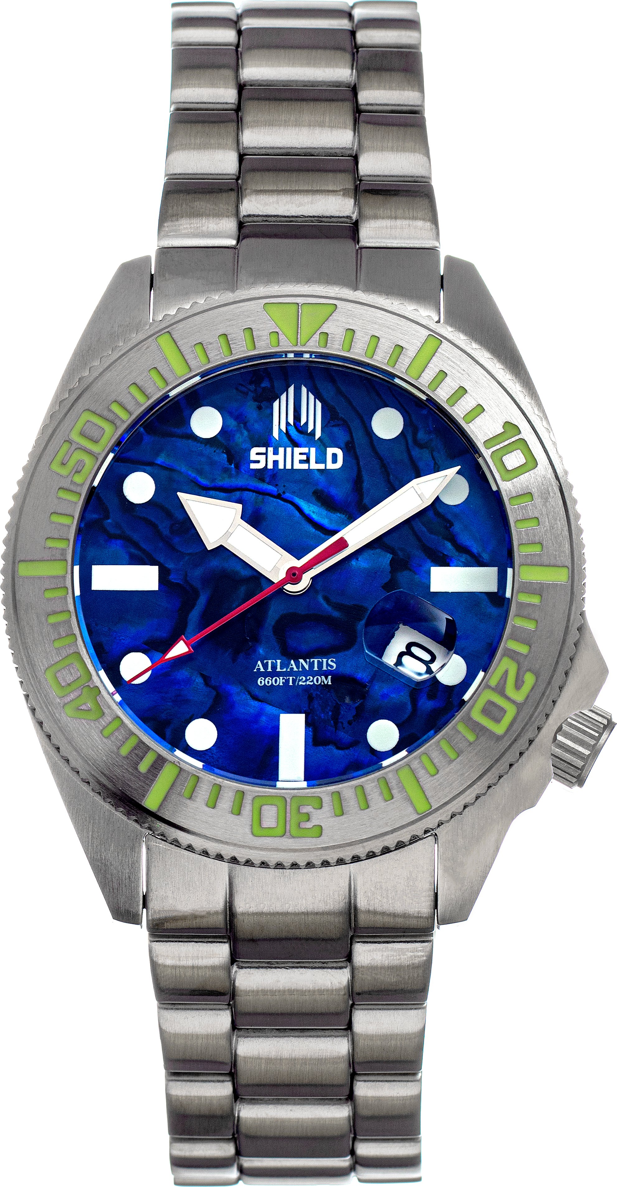 Thumbnail - Montre-bracelet Shield Atlantic Abalone avec date