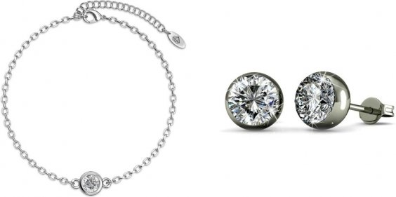 Geburtsstein Mond Set - Silber und Kristall