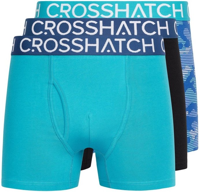 Crosshatch - "Payso" Boxershorts für Herren (3er-Pack) (Petrol)