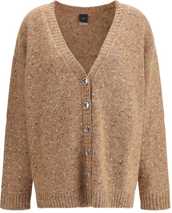 Gepunkteter V-Ausschnitt Cardigan