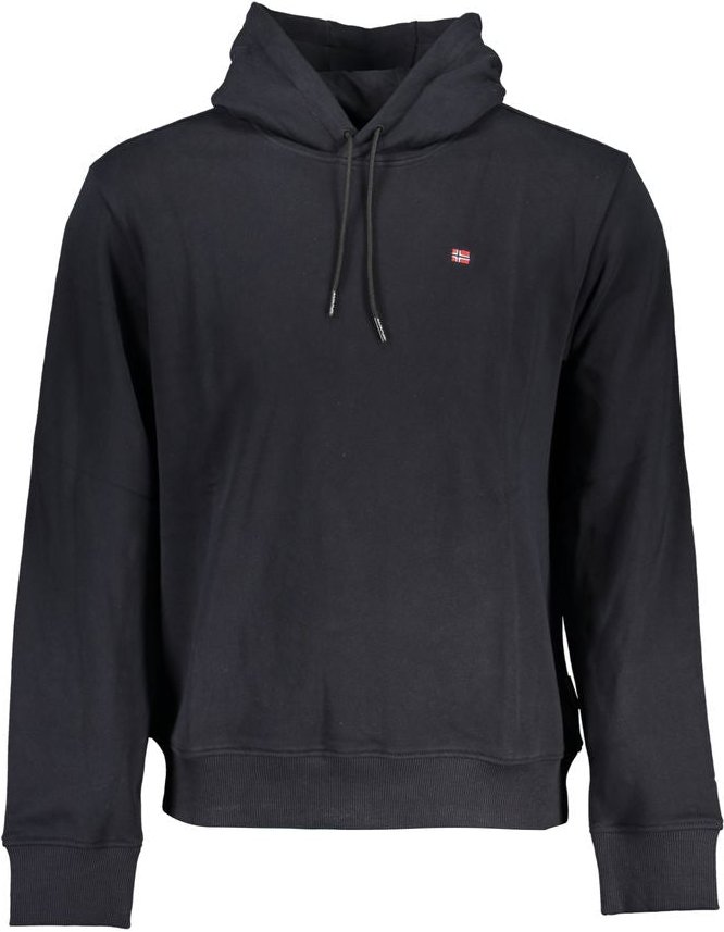 Napapijri Schwarzer Baumwoll-Herrenhoodie