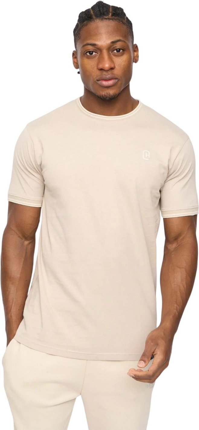 Crosshatch - "Preece" T-Shirt für Herren (Helles Steingrau)