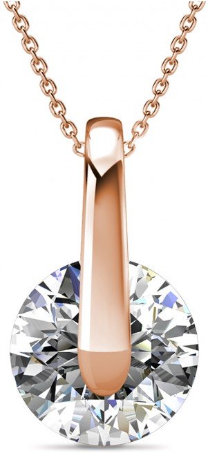 Edler Anhänger - Roségold und Kristall