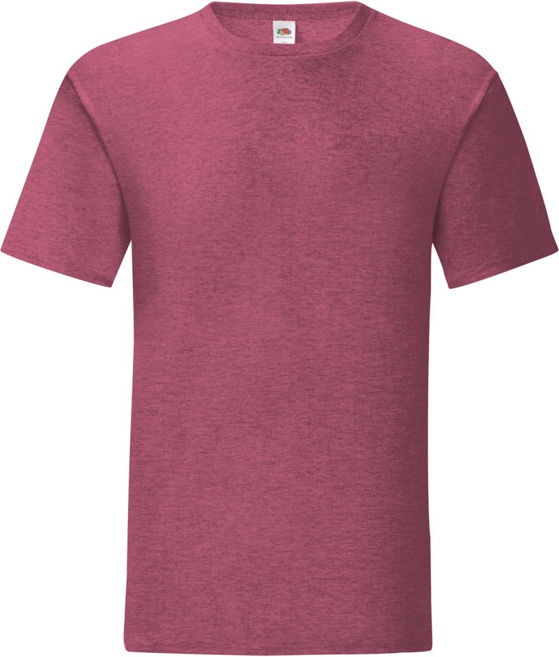 Fruit Of The Loom Herren Iconic T-Shirt (5er Pack) (Heather Burgundy)