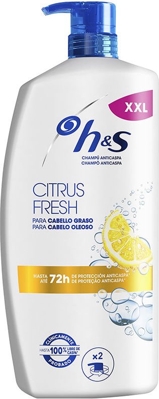 H&s Citrus Fresh Anti-schuppen-shampoo Für Fettiges Haar, 1000 Ml Spender 1000 ml