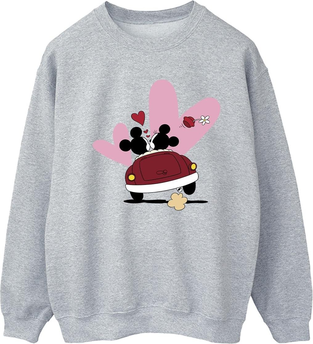 Thumbnail - Disney - "Mickey Mouse Car Print" Sweatshirt für Damen (Grau)