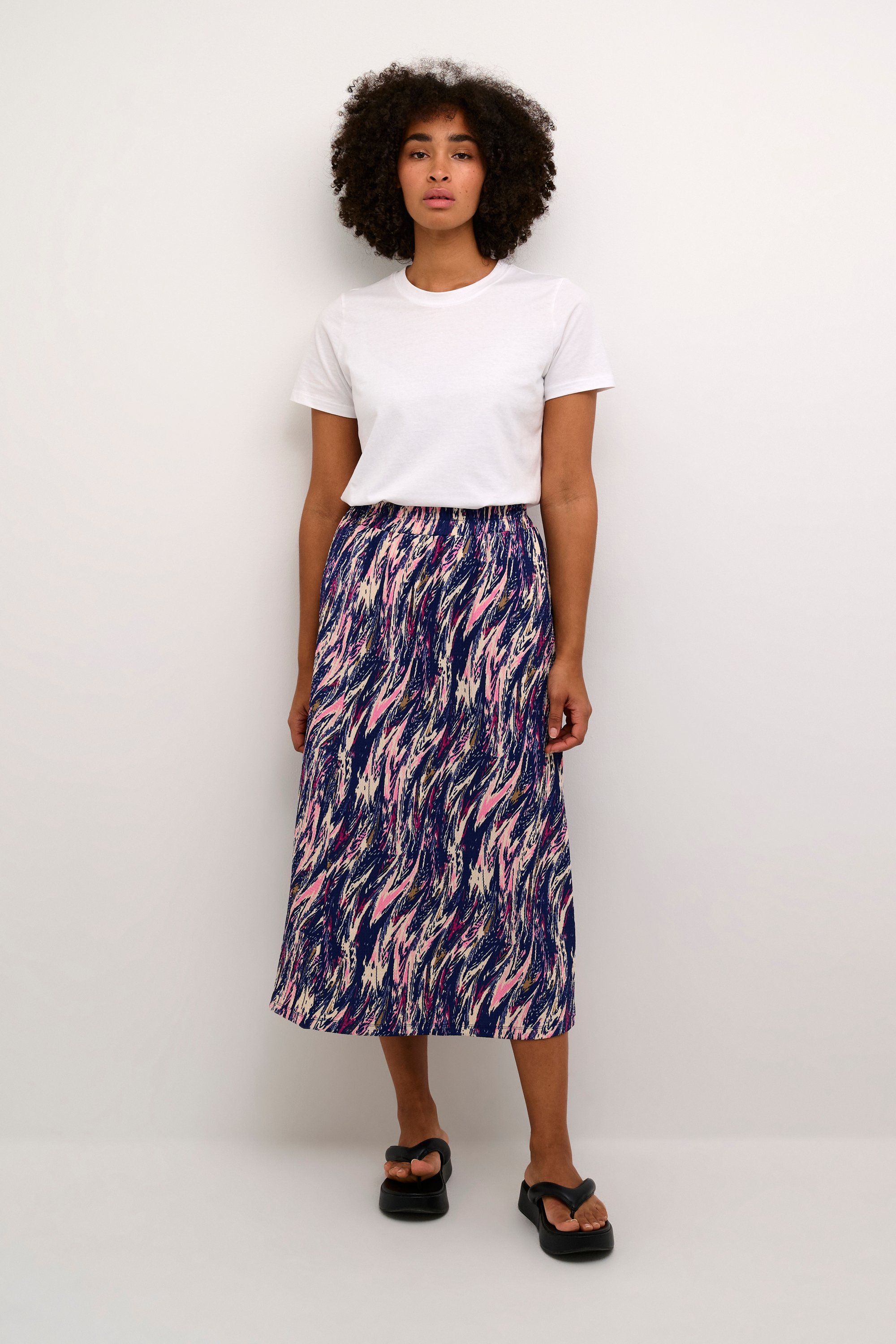 Rock A-shape Abstract Multi Color Print multicolour