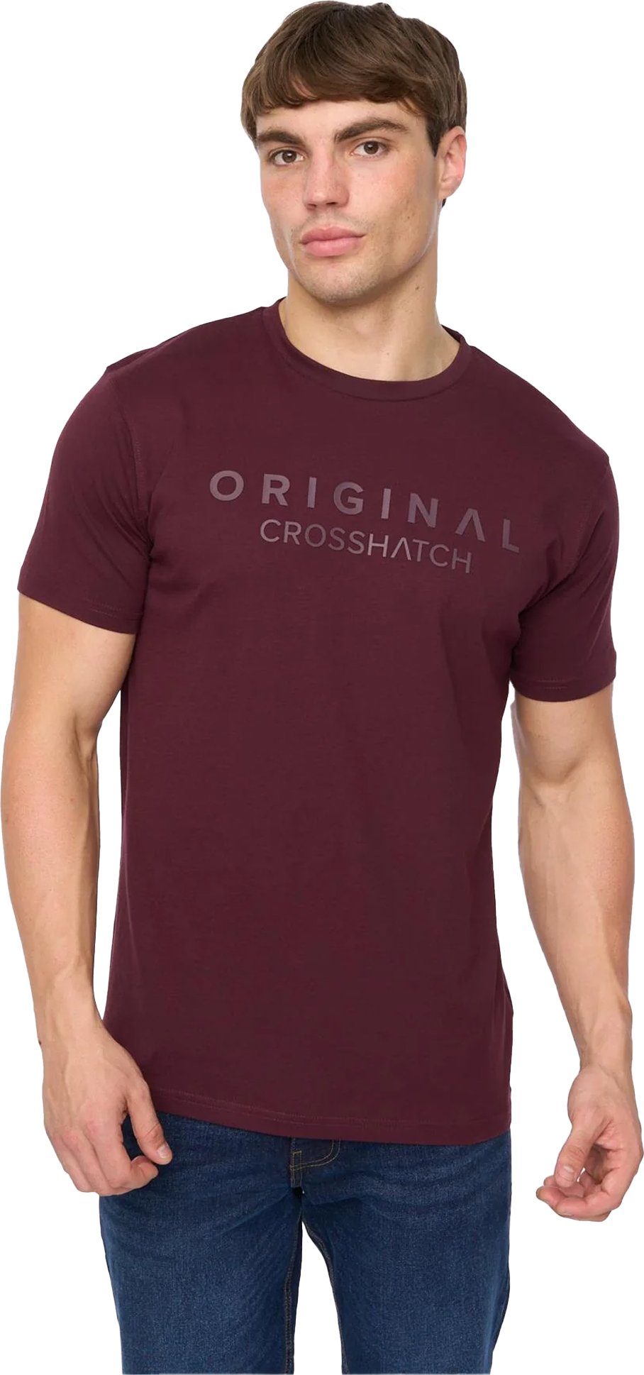 Crosshatch - "Demiwear" T-Shirt für Herren (Rum Rosinen)