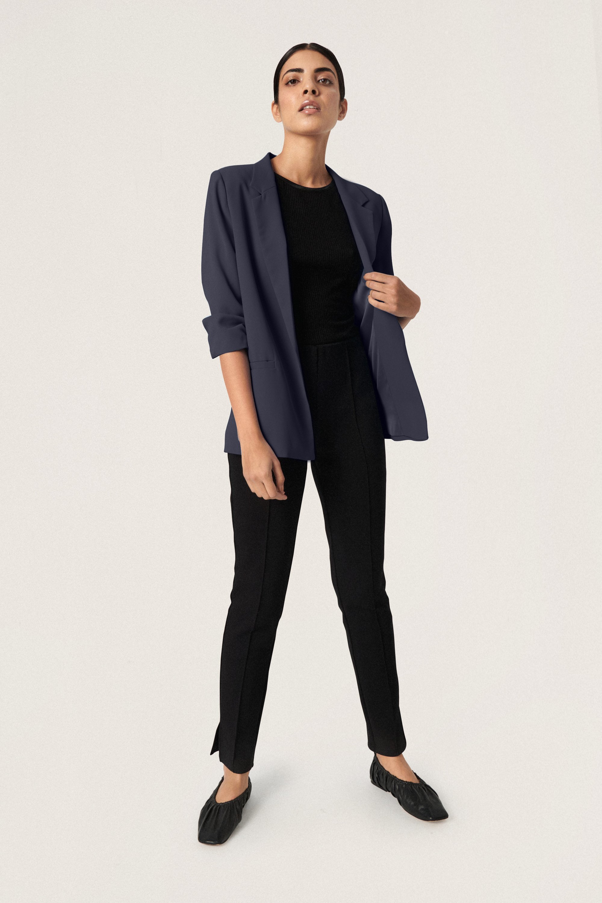 Blazer Gerade Passform Navy blue