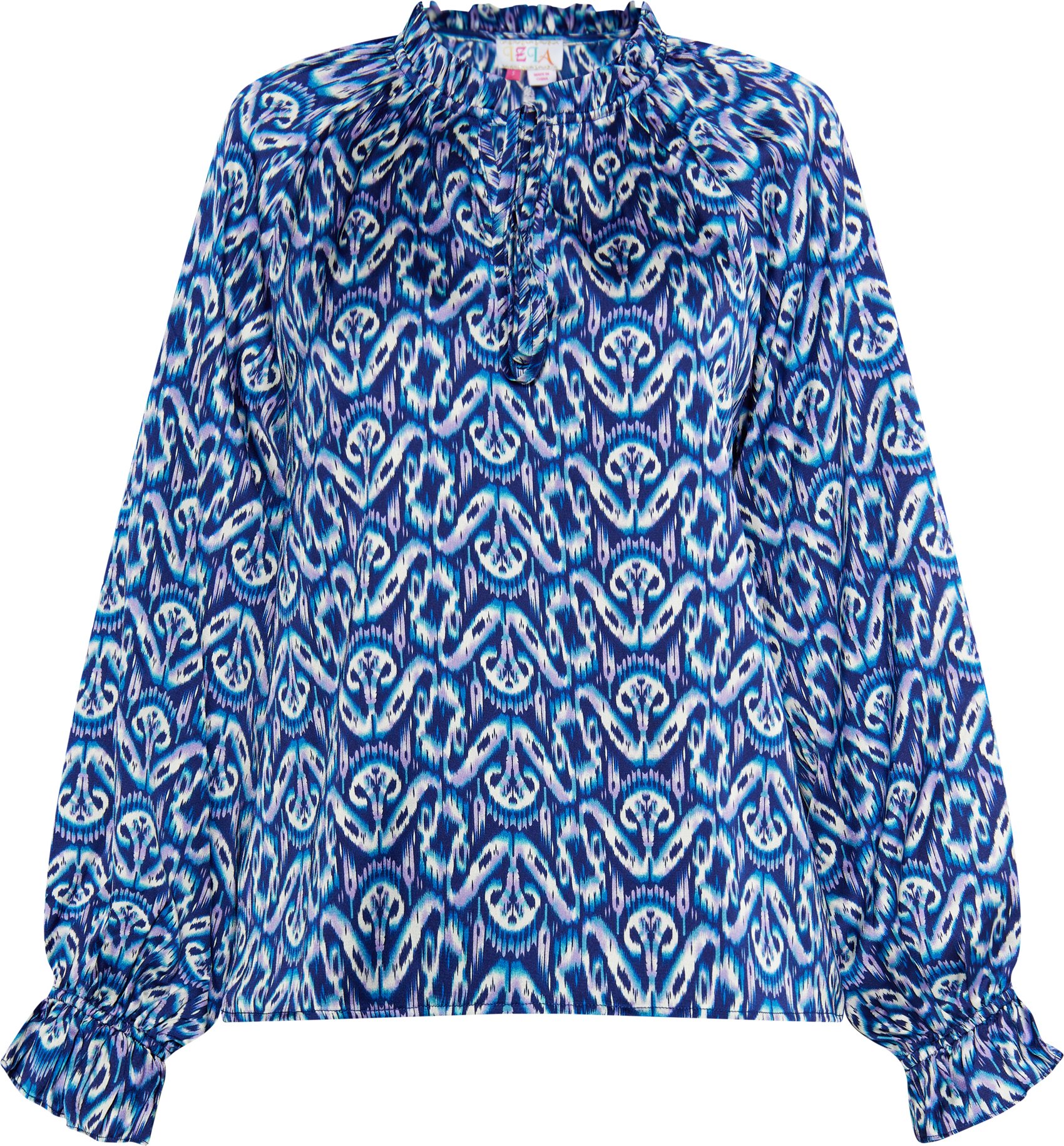 IZIA Bluse Damen Blau Mehrfarbig