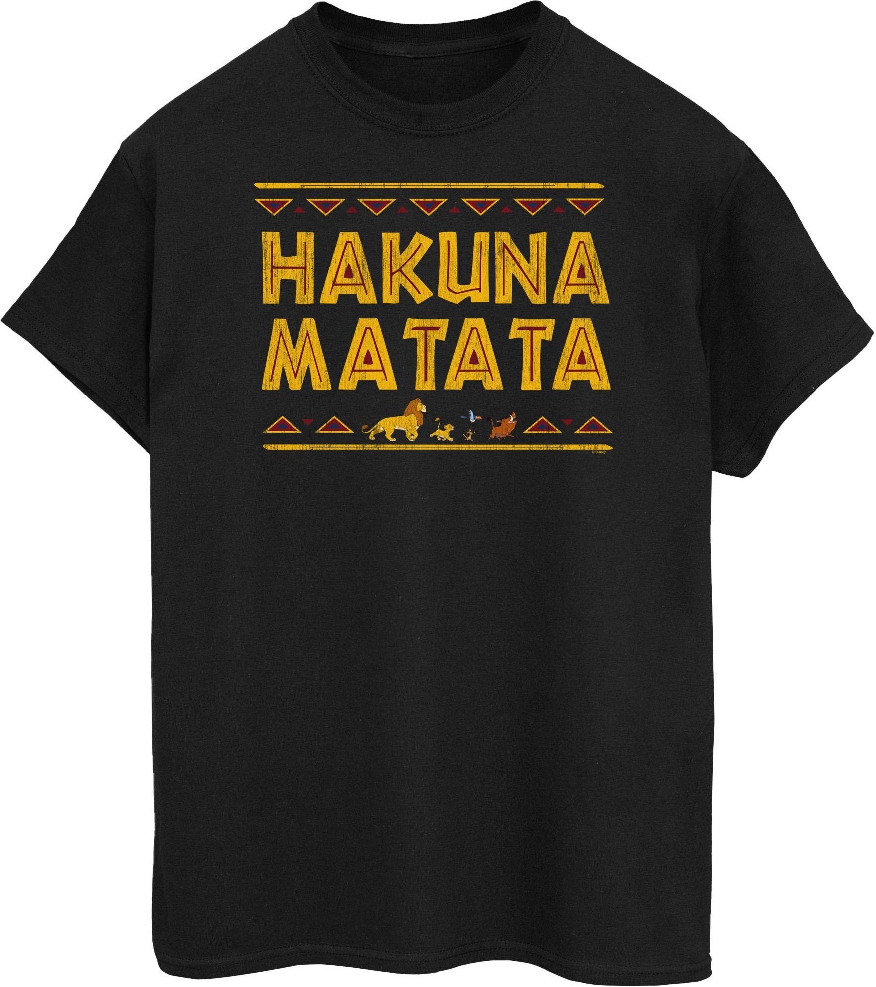 Disney - "The Lion King Hakuna Matata" T-Shirt für Damen (Schwarz)