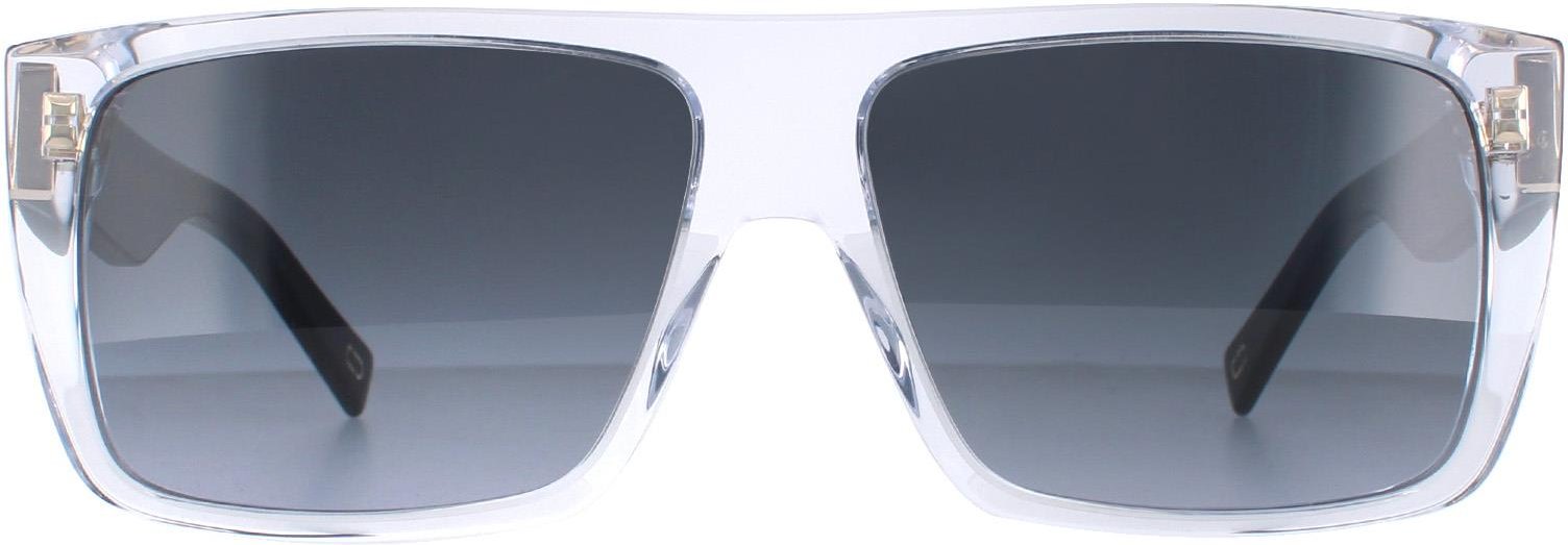 Thumbnail - Marc Jacobs Rectangle Unisex Crystal Schwarz Dunkelgrau Gradient 096/S