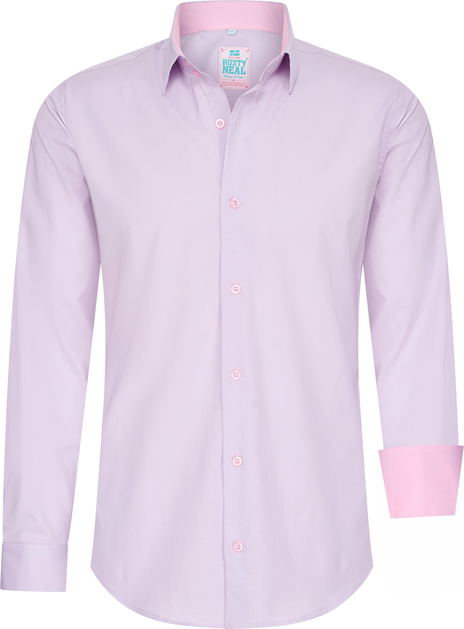 Pastell Hemd S - 6XL Slim Fit Cotton-Stretch