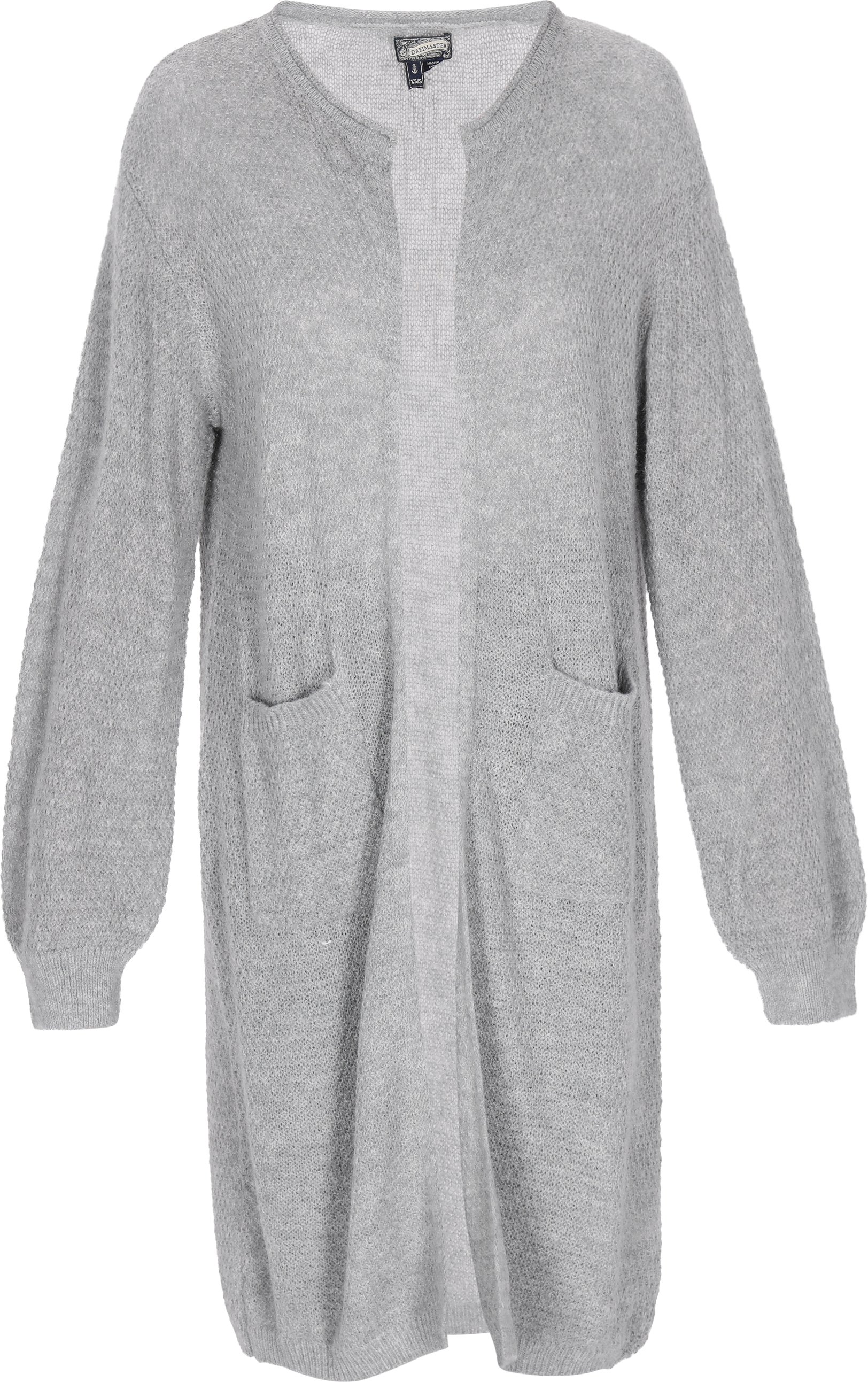 Thumbnail - Dreimaster Strickjacke Frauen Graumelange