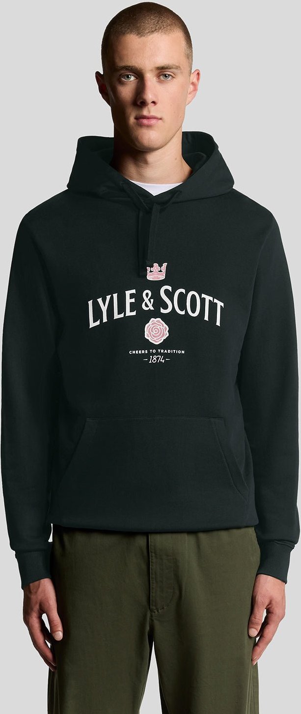 Thumbnail - Lyle & Scott Cheers Graphic Loopback-Kapuzenpullover – Marineblau