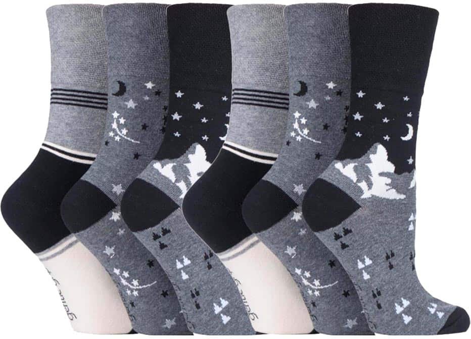 Gentle Grip - 6 Paar Damen Gentle Grip nicht elastische Socken - GG203