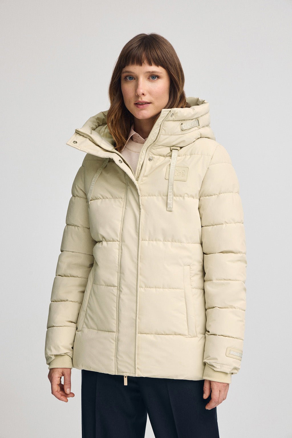 Jacke Iris ecru mit Polo Club-Logo