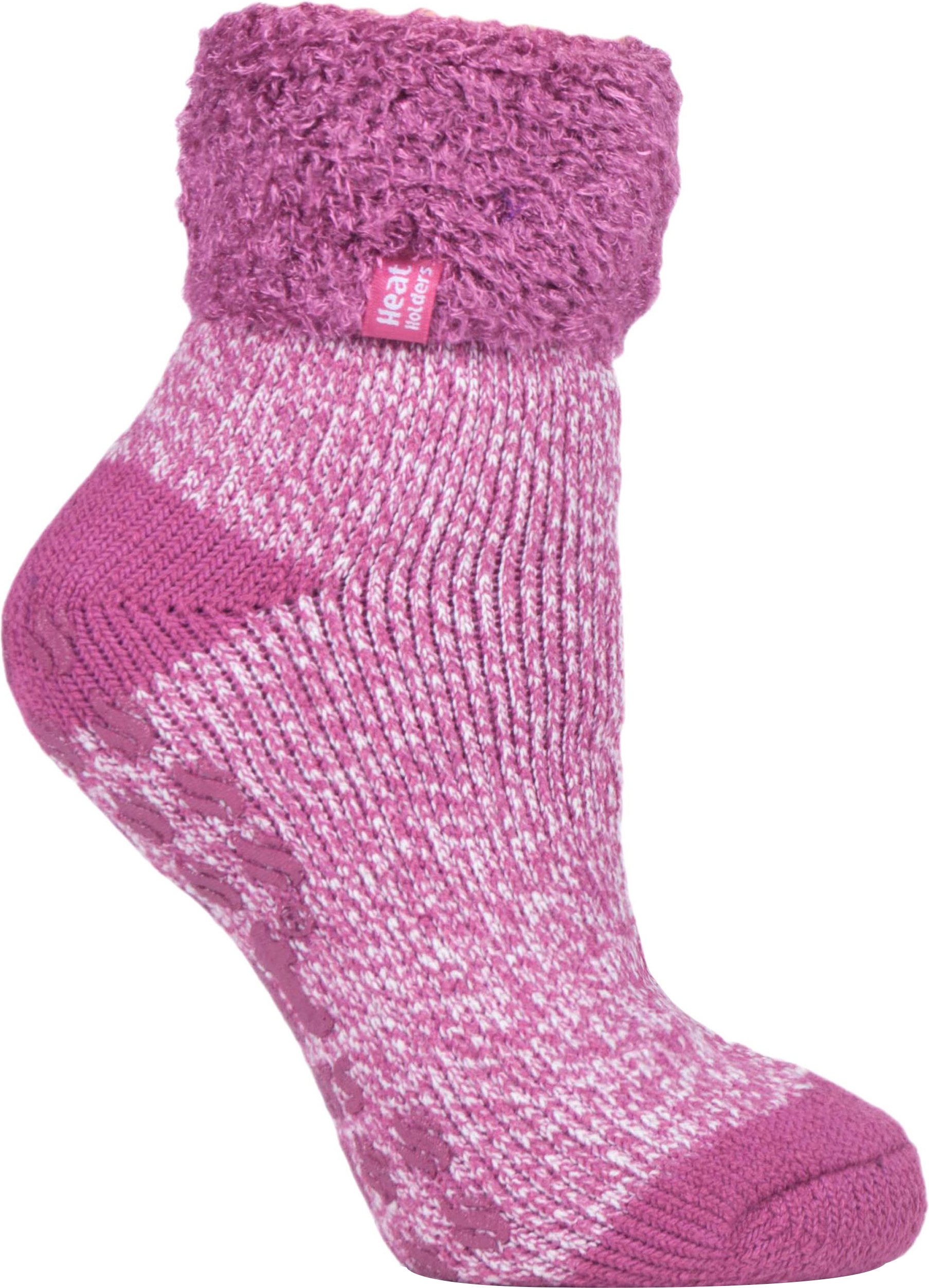 HEAT HOLDERS - Womens Thermal Slipper Bettsocken mit rutschfesten Griffen
