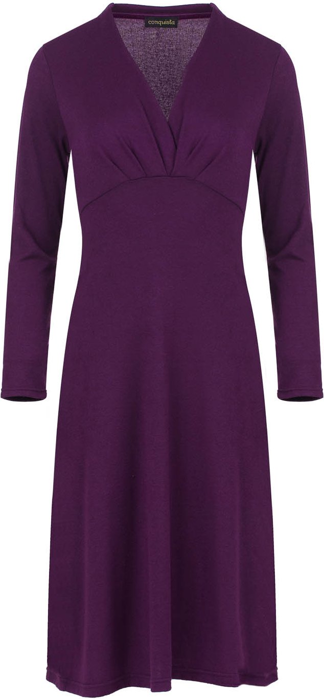 Thumbnail - Langärmeliges Empire-Kleid im Strickstil