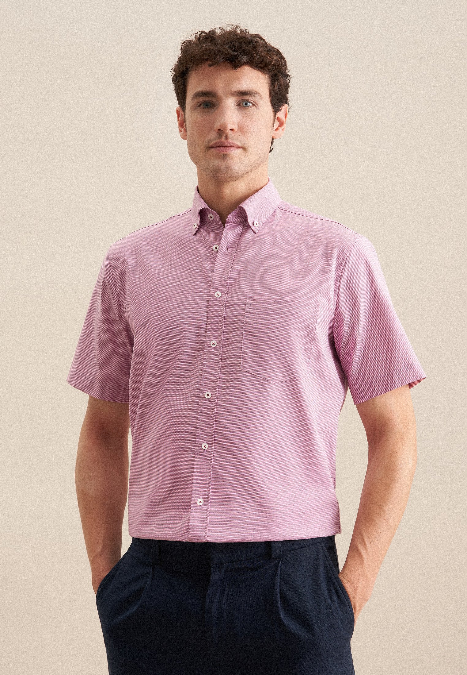 Business Hemd Herren Rosa/Pink