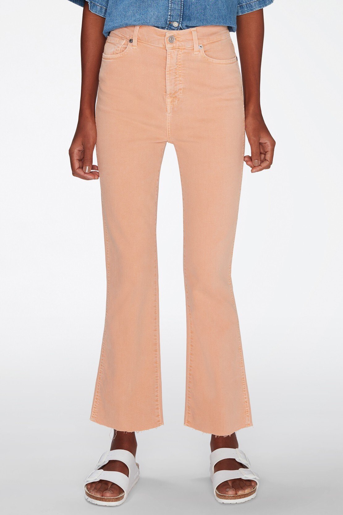 Damen Pants Hw Slim Kick Colored Stretch Bootcut Fit