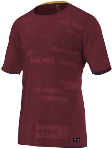Adidas adizero f50 Messi TRG Mens Burgunderte T-Shirt
