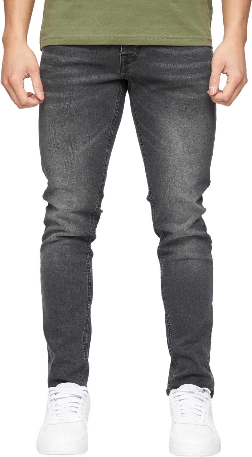 Crosshatch - "Buraca" Jeans für Herren (Holzkohle Gewaschen)