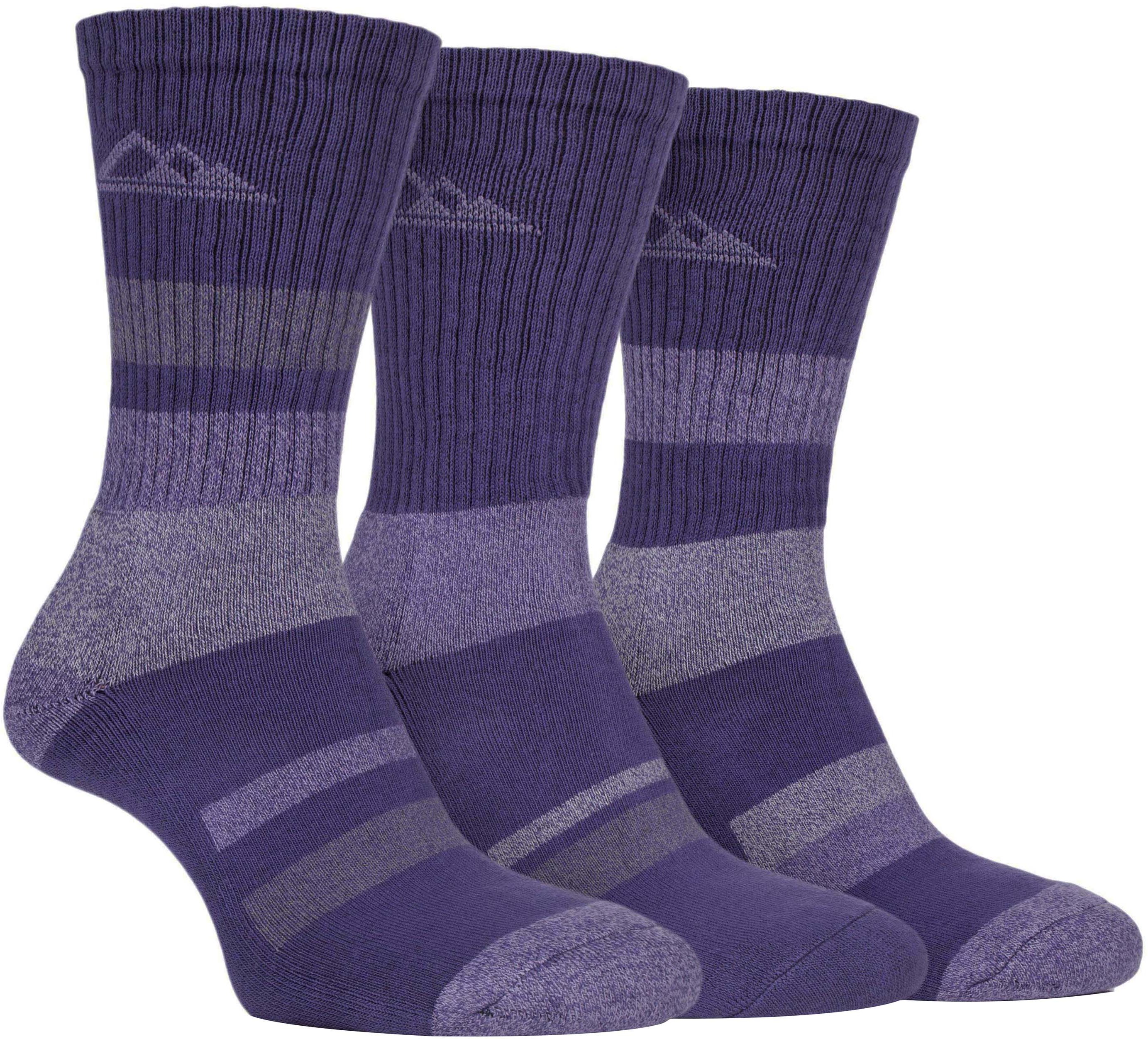 3 Paar Damen Anti Blister Baumwolle Wandern Socken mit gepolsterter Sohle