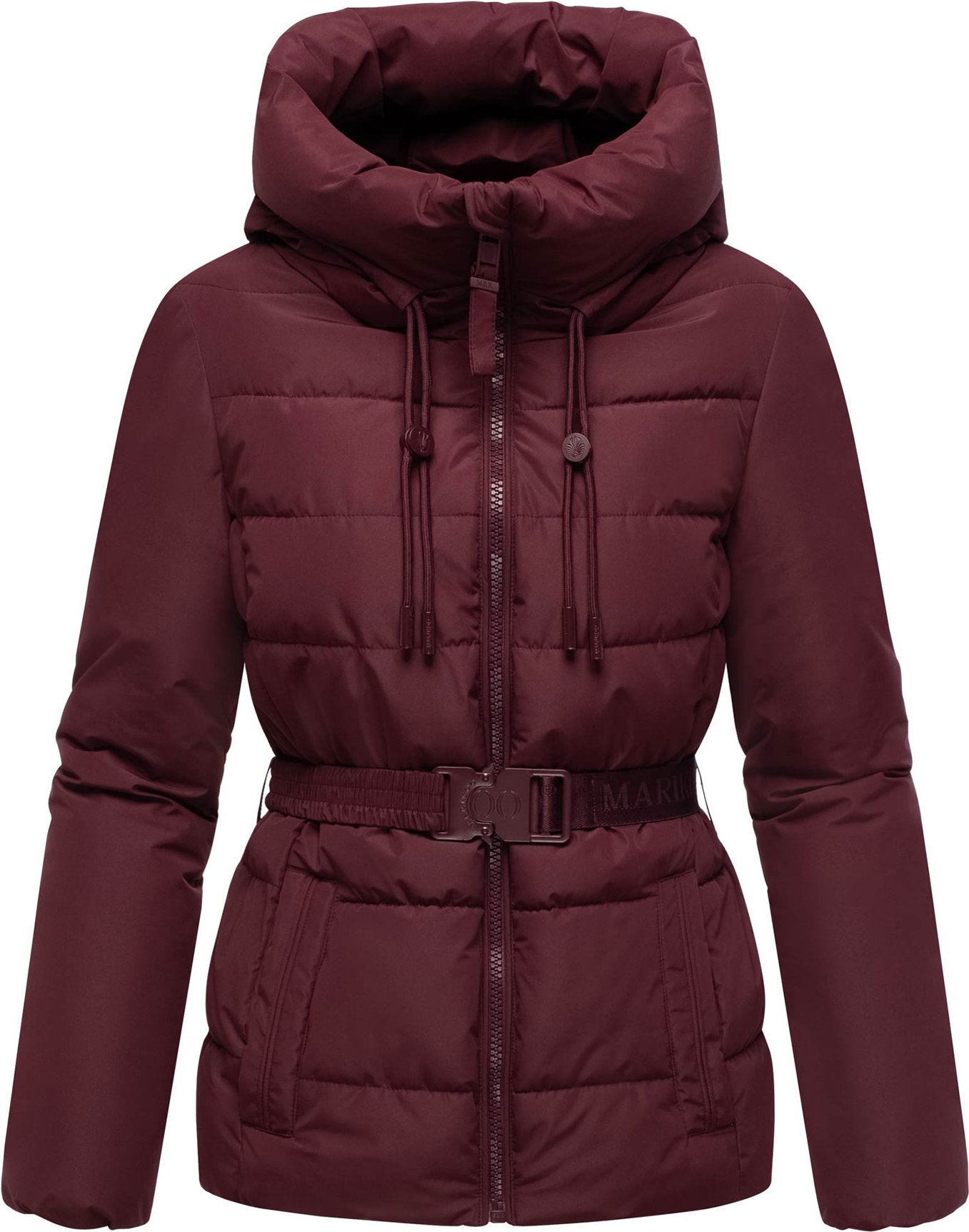 Marikoo Damen Winterjacke Himee mit Taillengürtel & Magnettaschen
