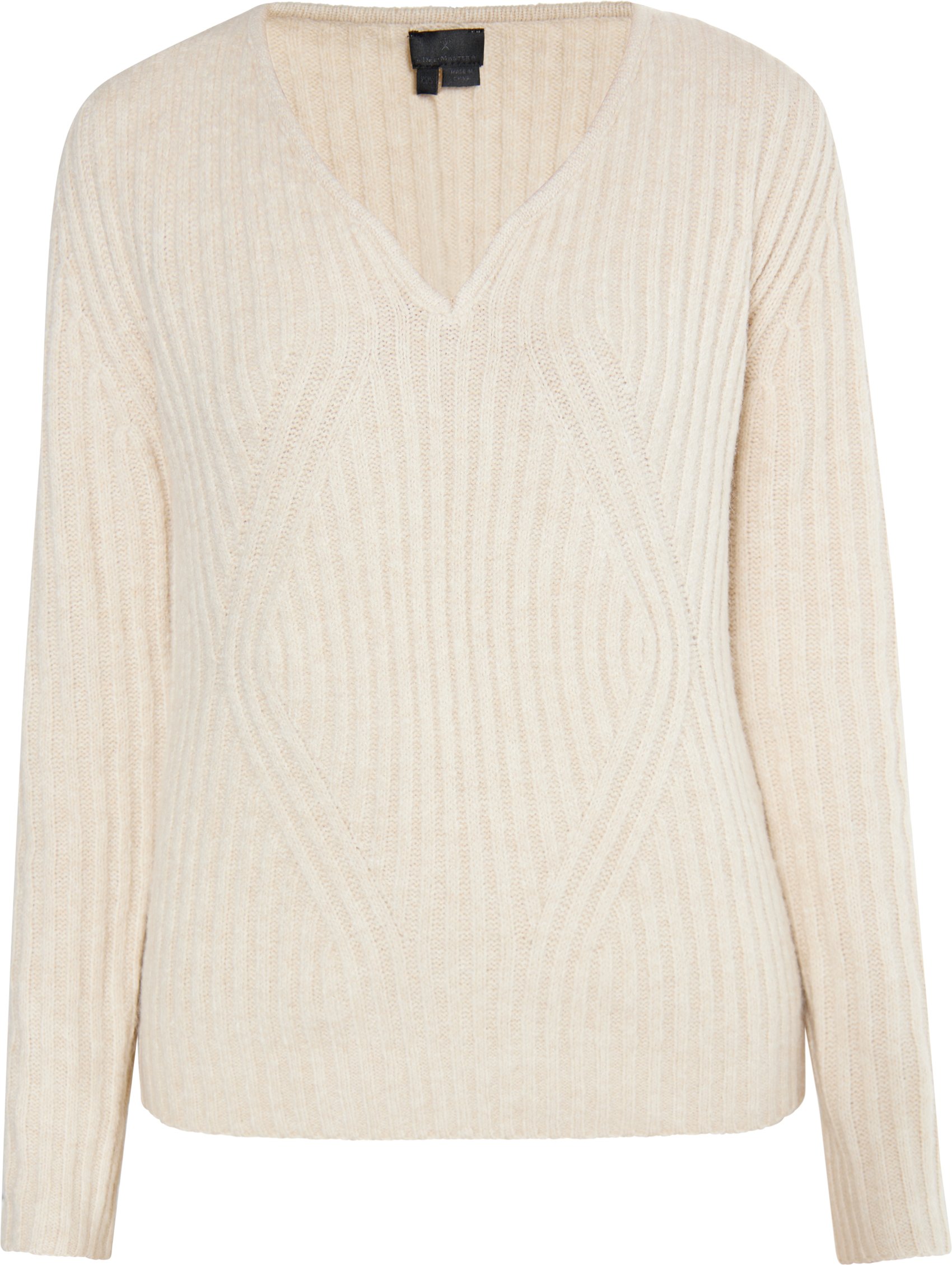Dreimaster Strickpullover Damen Hellbeige