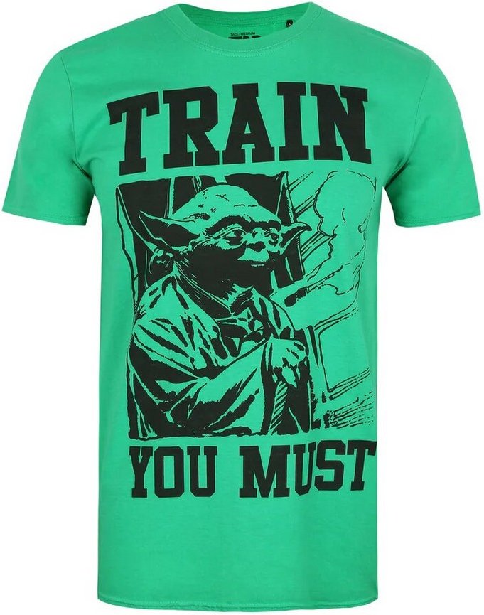 Star Wars - T-shirt TRAIN YOU MUST - Homme (Vert / Noir)