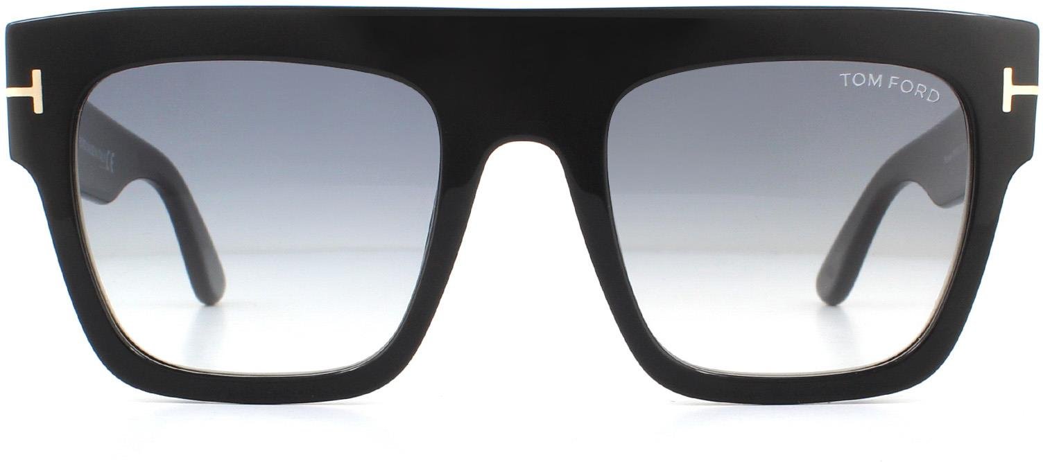 Thumbnail - Tom Ford Sonnenbrille Renee FT0847 01B Glänzend Schwarz Grau Rauch Gradient