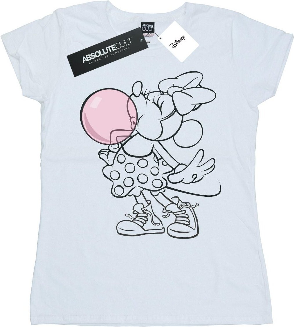 Disney - "Minnie Mouse Gum Bubble" T-Shirt für Damen (Weiß)
